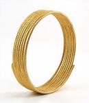 Aluminiumdraht RUND GEPRÄGTE OBERFLÄCHE GOLD 4mm x 3m 