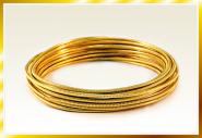 Aludraht RUND GEPRÄGT 2mm x 5m  GOLD 