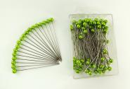 100 Stück Dekonadeln Perle APFELGRÜN 6mm 