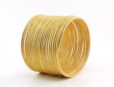 Aluminiumdraht RUND GEPRÄGTE OBERFLÄCHE GOLD 4mm x 9m Sparpack 