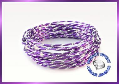 Aludraht Diamant Look 2mm x 5m  LILA 
