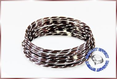 Aludraht Diamant Look 2mm x 5m SCHOKOBRAUN 