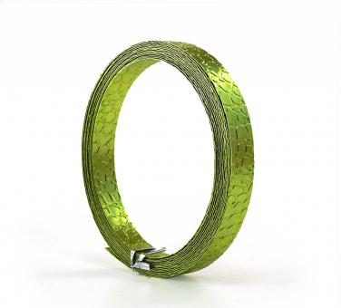 Aludraht FLACH GEPRÄGT STEINOPTIK 15mm x 5m APFELGRÜN 