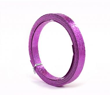 Aludraht FLACH GEPRÄGT STEINOPTIK 15mm x 5m LAVENDEL 