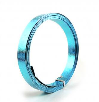 Aludraht FLACH GEPRÄGT 15mm x 5m EISBLAU 