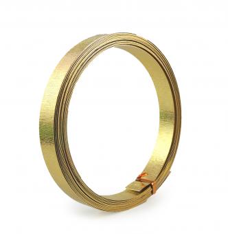 Aludraht FLACH GEPRÄGT 15mm x 5m GOLD 