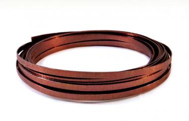 Aludraht FLACH GEPRÄGT 5mm x 8m SCHOKOBRAUN 