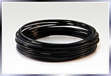 Aludraht RUND GEPRÄGT 2mm x 5m  SCHWARZ 