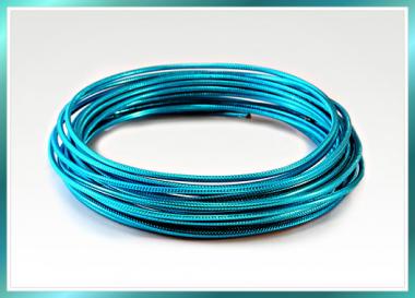 Aludraht RUND GEPRÄGT 2mm x 5m  TÜRKIS 