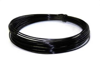 Aluminium - Draht  2mm x 12m SCHWARZ 