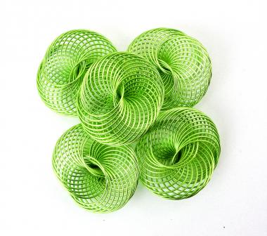 Drahträder GRÜN 45mm 6 Stück 