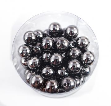 Perlen ANTHRAZIT METALLIC 20mm  10 Stück 