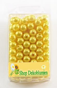 Perlen GELB 8mm 144 Stück 