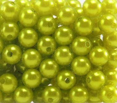 Perlen HELLGRÜN 10mm 120 Stück 