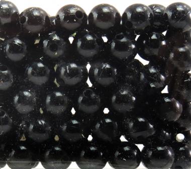 Perlen SCHWARZ 10mm 120 Stück 