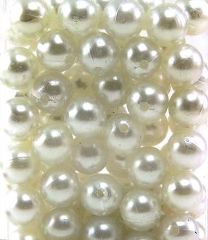 Perlen WEISS 14mm 72 Stück 