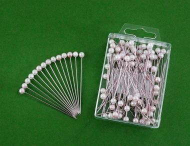 100 Stück Dekonadeln Perle CREME 6mm 