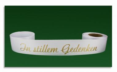 30 x Trauerspruch " In stillem Gedenken " WEISS 