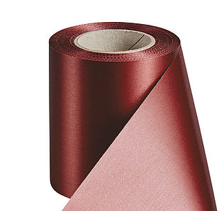 Super - Satin ohne Rand 10cm x 25m BORDO 