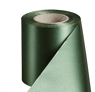 Super - Satin ohne Rand 7,5cm x 25m FLASCHENGRÜN 