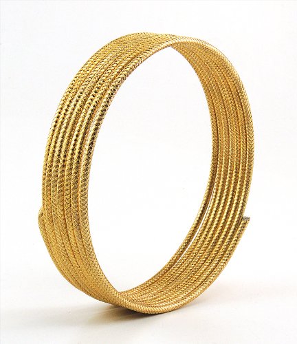 Aluminiumdraht RUND GEPRÄGTE OBERFLÄCHE GOLD 4mm x 3m 