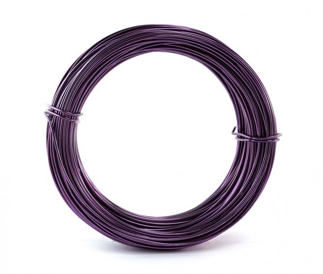 Aluminium - Draht 2mm x 60m AUBERGINE 500g Sparpack 