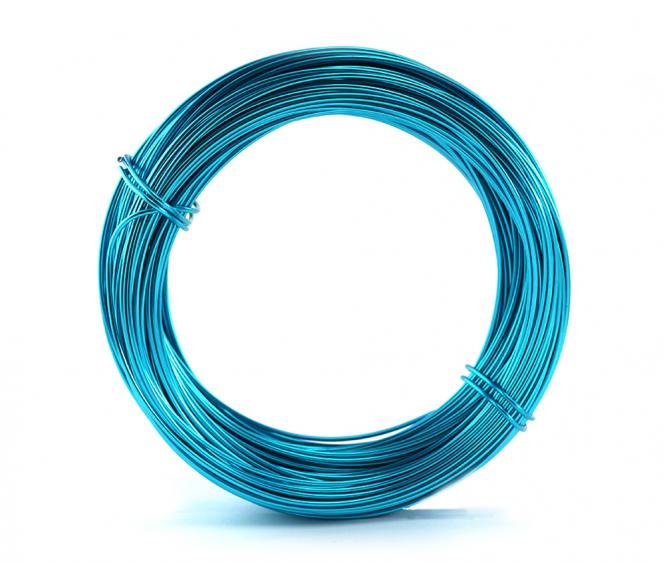 Aluminium - Draht 2mm x 60m TÜRKIS 500g Sparpack 