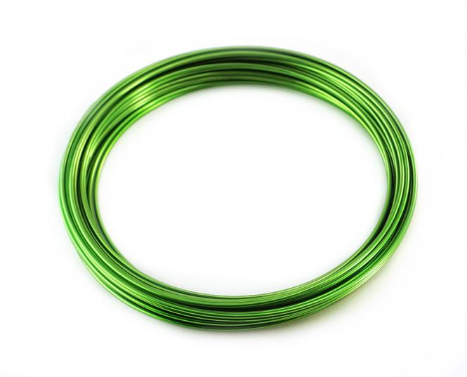 Aluminium - Draht  2mm x 12m APFELGRÜN 