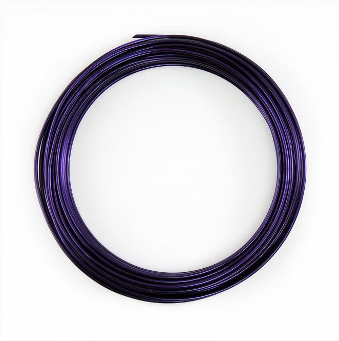 Aluminium - Draht  2mm x 12m AUBERGINE 