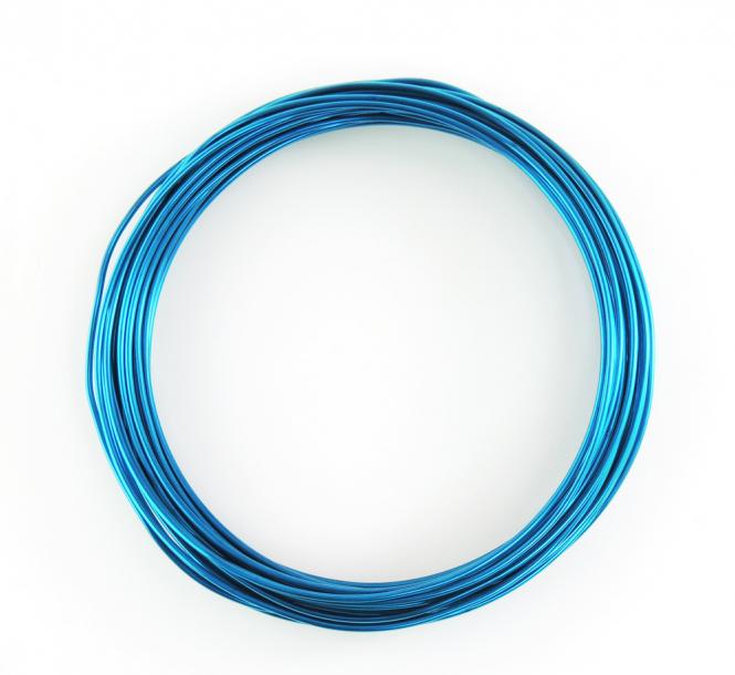 Aluminium - Draht  2mm x 12m TÜRKIS 