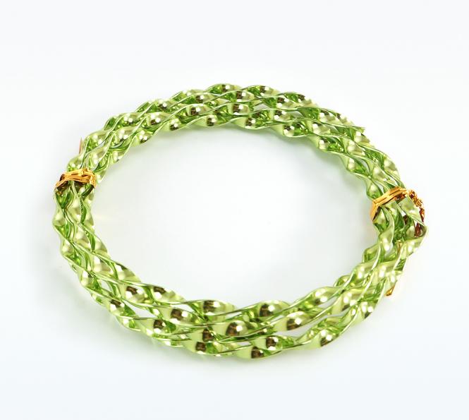 Aluflachdraht 5mm x 2,5m gedreht APFELGRÜN 