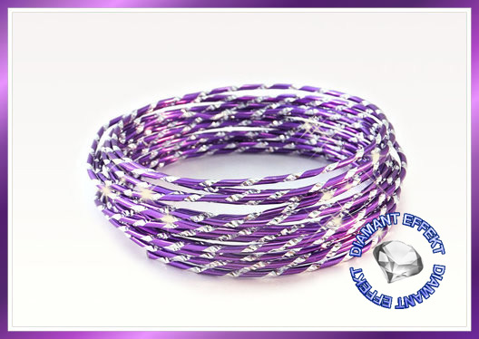 Aludraht Diamant Look 2mm x 5m  LILA 