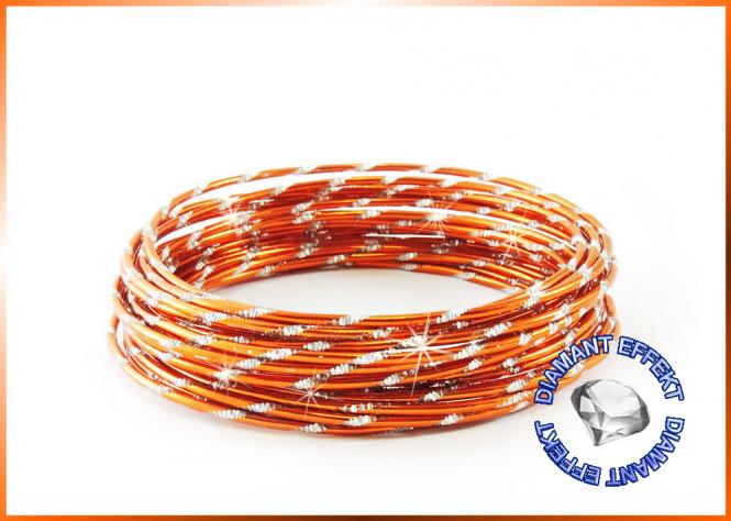 Aludraht Diamant Look 2mm x 5m  ORANGE 