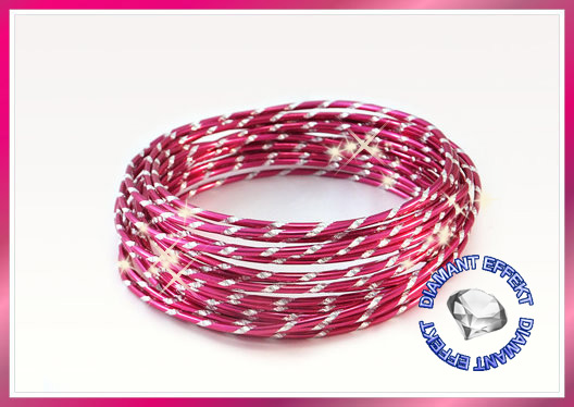Aludraht Diamant Look 2mm x 5m  PINK 