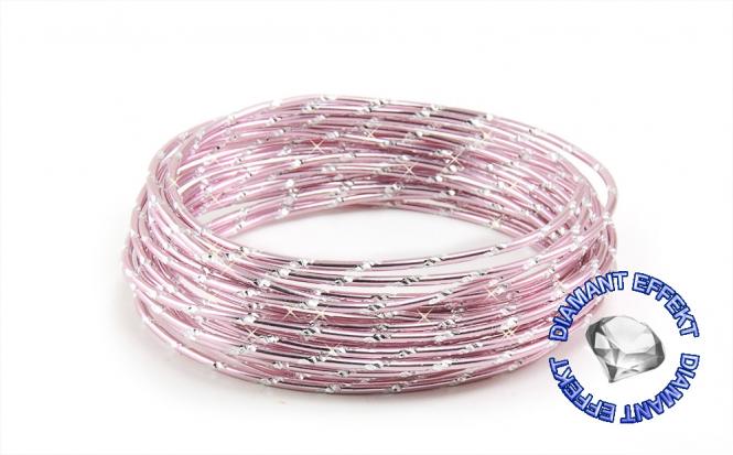 Aludraht Diamant Look 2mm x 5m ROSA 