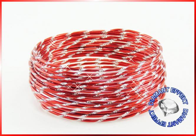 Aludraht Diamant Look 2mm x 5m ROT 