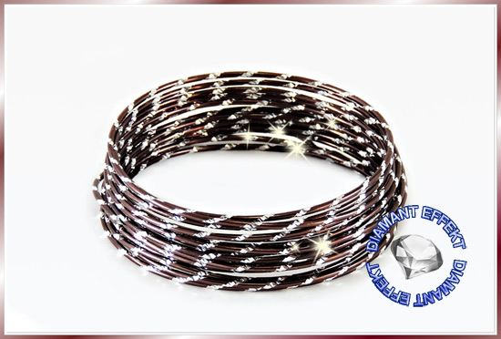 Aludraht Diamant Look 2mm x 5m SCHOKOBRAUN 