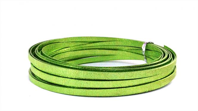 Aludraht FLACH GEPRÄGT 5mm x 8m  APFELGRÜN 