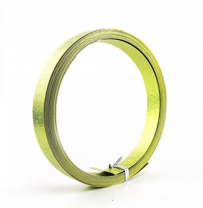 Aludraht FLACH GEPRÄGT 15mm x 5m APFELGRÜN 