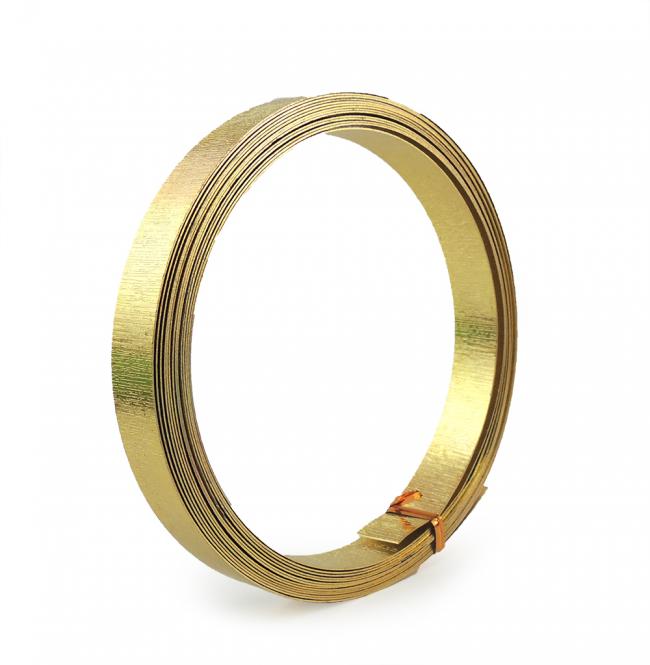 Aludraht FLACH GEPRÄGT 15mm x 5m GOLD 