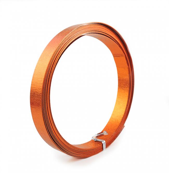 Aludraht FLACH GEPRÄGT 15mm x 5m SAFRAN 