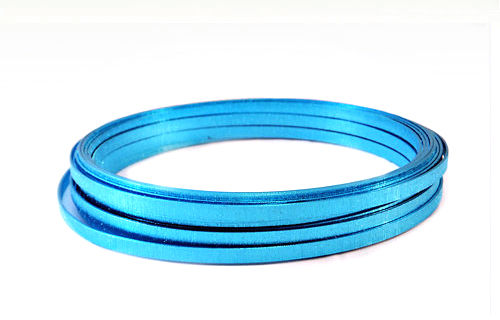 Aludraht FLACH GEPRÄGT 5mm x 8m TÜRKIS 