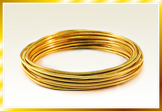 Aludraht RUND GEPRÄGT 2mm x 5m  GOLD 