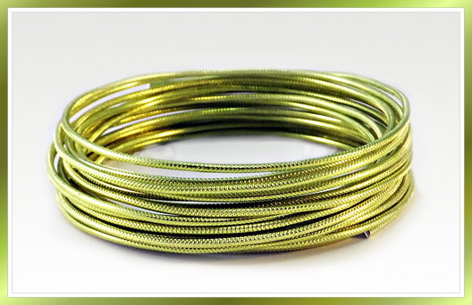 Aludraht RUND GEPRÄGT 2mm x 5m  HELLGRÜN 