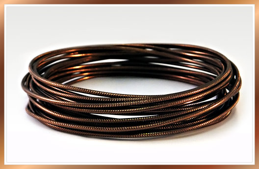 Aludraht RUND GEPRÄGT 2mm x 5m  SCHOKOBRAUN 