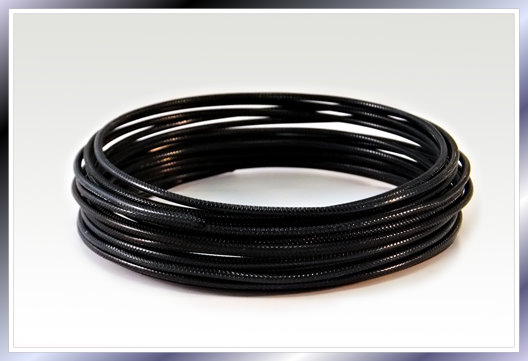 Aludraht RUND GEPRÄGT 2mm x 5m  SCHWARZ 