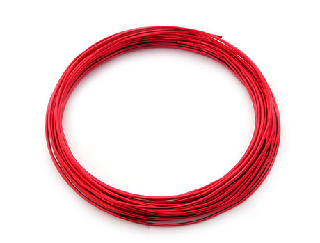 Aluminium - Draht  2mm x 12m ROT 