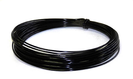 Aluminium - Draht  2mm x 12m SCHWARZ 