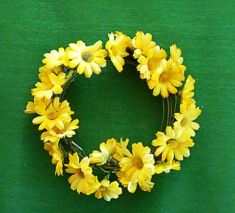 Blumengirlande Tischdeko 3 x 180 cm GELB 