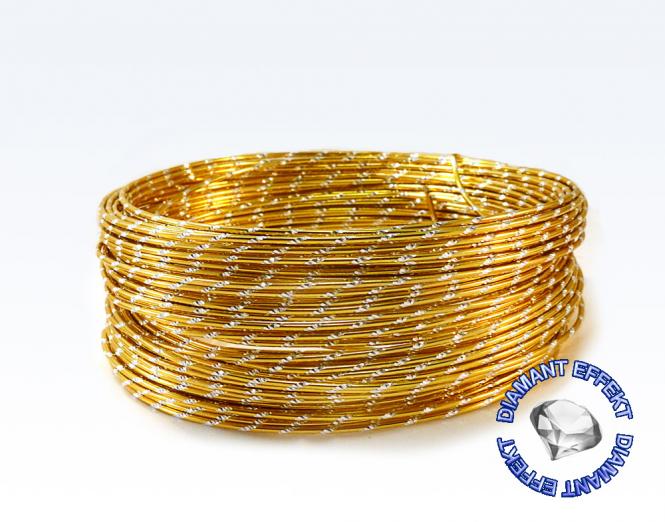 Aludraht Diamant Look 2mm x 30m GOLD SPARPACK 
